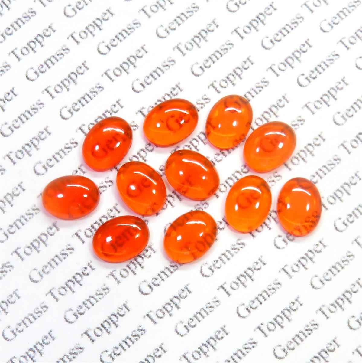 Mexican Fire Opal 8x10 mm Oval Cabochon